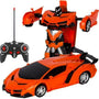 Lenkbare Auto | Transformer | Fernbedienung | Stabil | Roboter-Orange-Luzern Mode