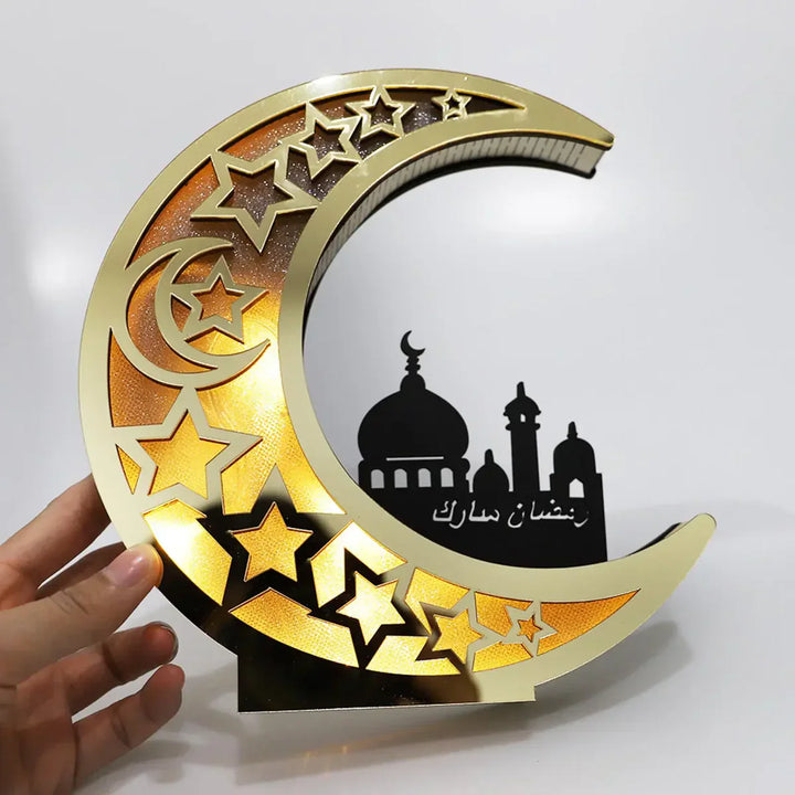 LED-Lampe | Mondförmig Nachhaltig Eid Festlich Speziell Stimmungsvol-Luzern Mode