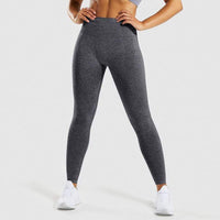 Damen Sport Leggings Nahtlos Hohe Taille Fitness Yoga-Dunkelgrau-S-Luzern Mode