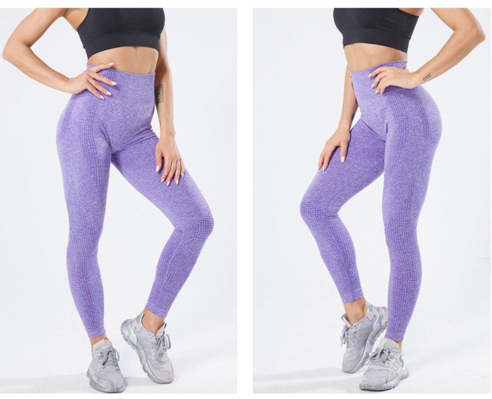 Damen Sport Leggings Nahtlos Hohe Taille Fitness Yoga-Luzern Mode