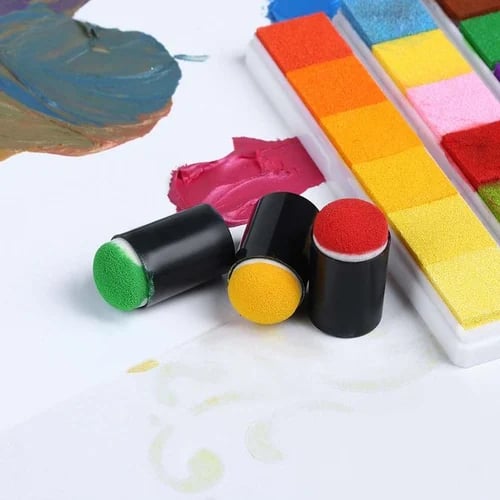 Fingerfarben Set | Schwamm | Kunststoff | Stempel | Kreativ | Sicher-Luzern Mode
