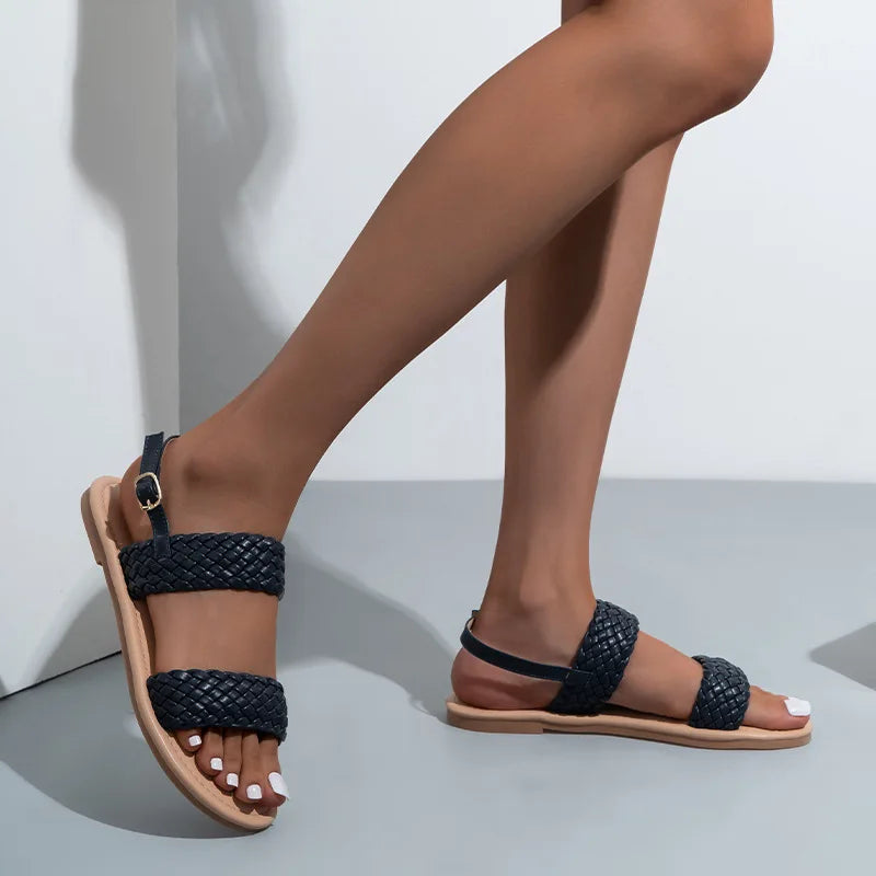 Flache Sommerschuhe mit rutschfester Sohle – Elina