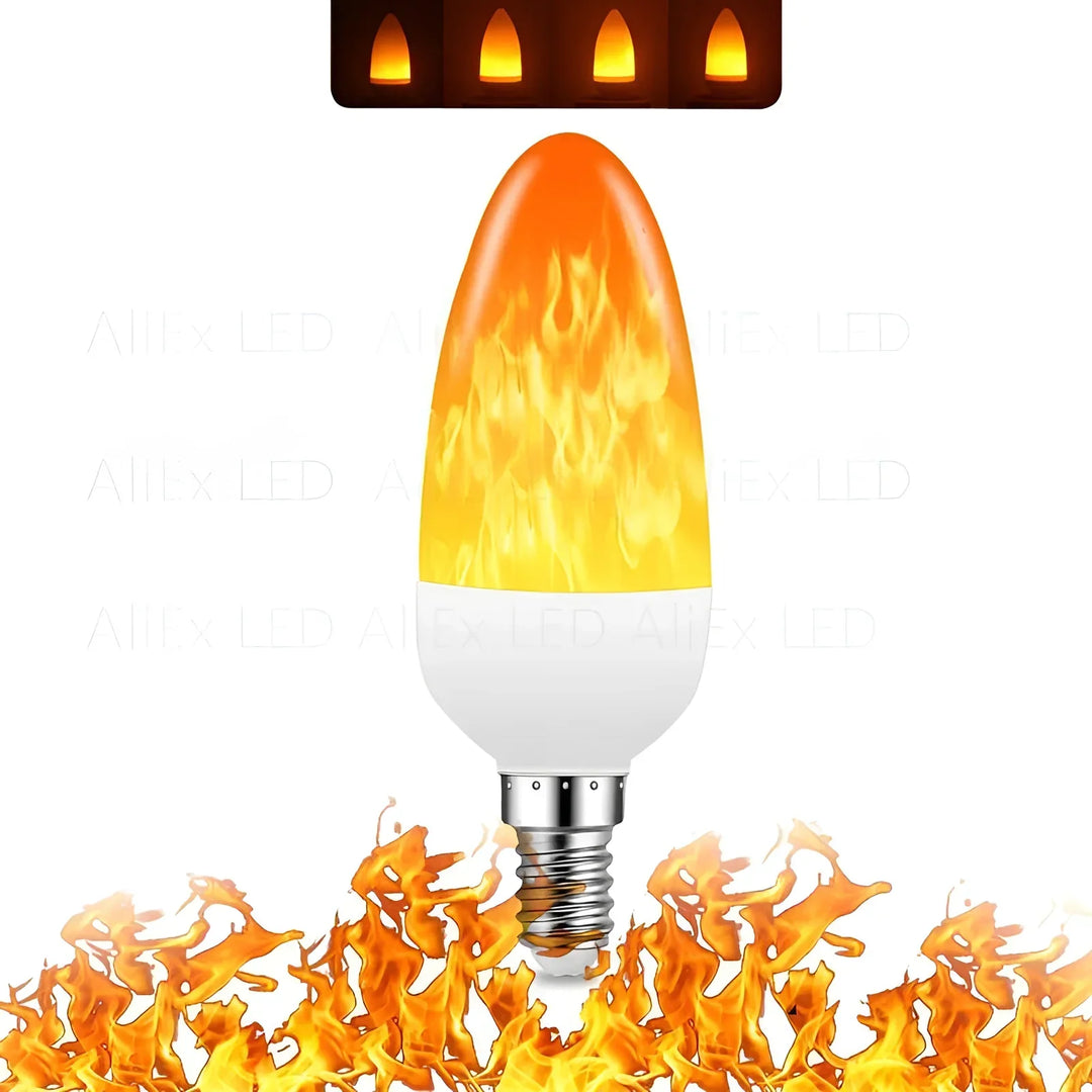 LED-Glühbirne | USB-Flamme, atmosphärisch, langlebig, realistisch, einzigartig, sicher-E14 3W Spitzenblase-AC110V-Luzern Mode