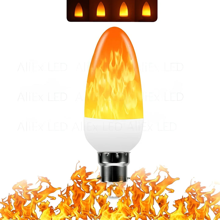 LED-Glühbirne | USB-Flamme, atmosphärisch, langlebig, realistisch, einzigartig, sicher-E27 3W Spitzenblase-AC110V-Luzern Mode
