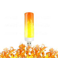 LED-Glühbirne | USB-Flamme, atmosphärisch, langlebig, realistisch, einzigartig, sicher-USB 5V 2W-AC110V-Luzern Mode