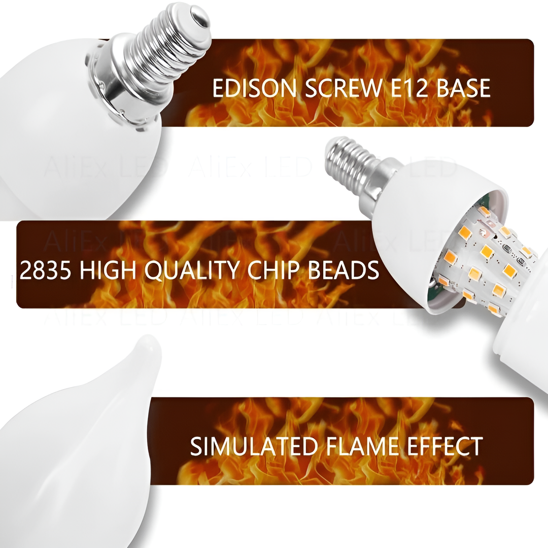 LED-Glühbirne | USB-Flamme, atmosphärisch, langlebig, realistisch, einzigartig, sicher-Luzern Mode