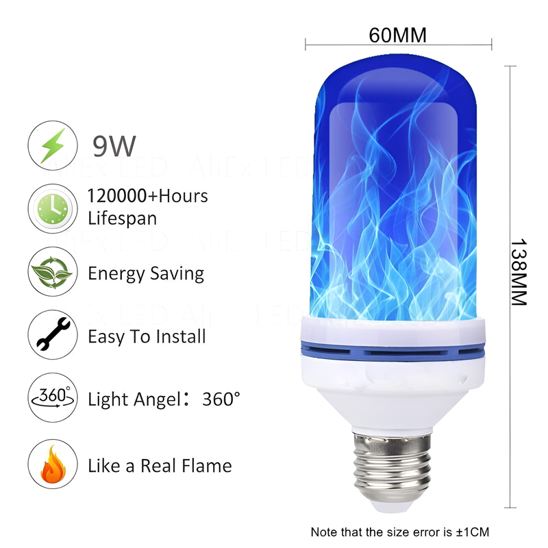 LED-Glühbirne | USB-Flamme, atmosphärisch, langlebig, realistisch, einzigartig, sicher-Luzern Mode