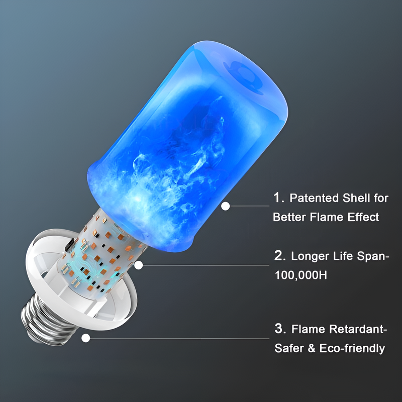 LED-Glühbirne | USB-Flamme, atmosphärisch, langlebig, realistisch, einzigartig, sicher-Luzern Mode