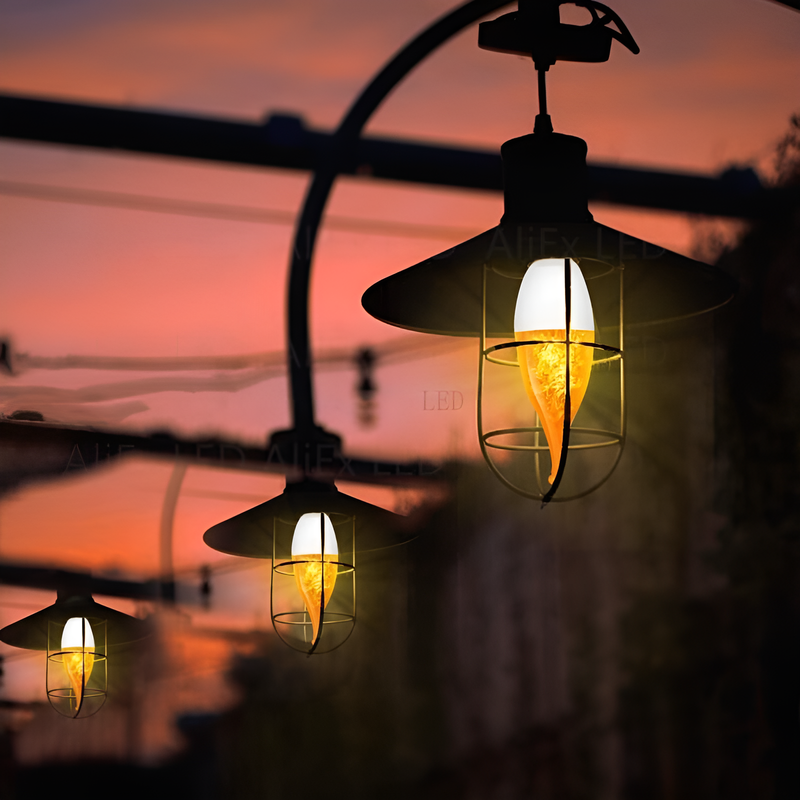 LED-Glühbirne | USB-Flamme, atmosphärisch, langlebig, realistisch, einzigartig, sicher-Luzern Mode