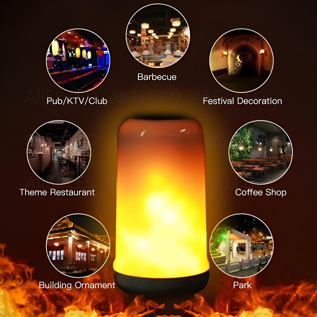 LED-Glühbirne | USB-Flamme, atmosphärisch, langlebig, realistisch, einzigartig, sicher-Luzern Mode