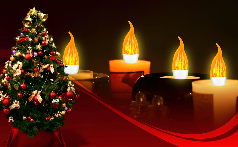 LED-Glühbirne | USB-Flamme, atmosphärisch, langlebig, realistisch, einzigartig, sicher-Luzern Mode