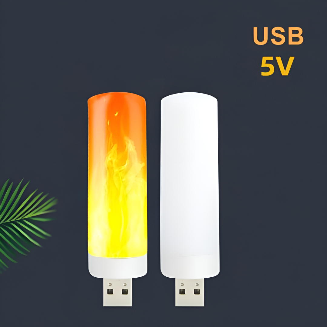 LED-Glühbirne | USB-Flamme, atmosphärisch, langlebig, realistisch, einzigartig, sicher-Luzern Mode
