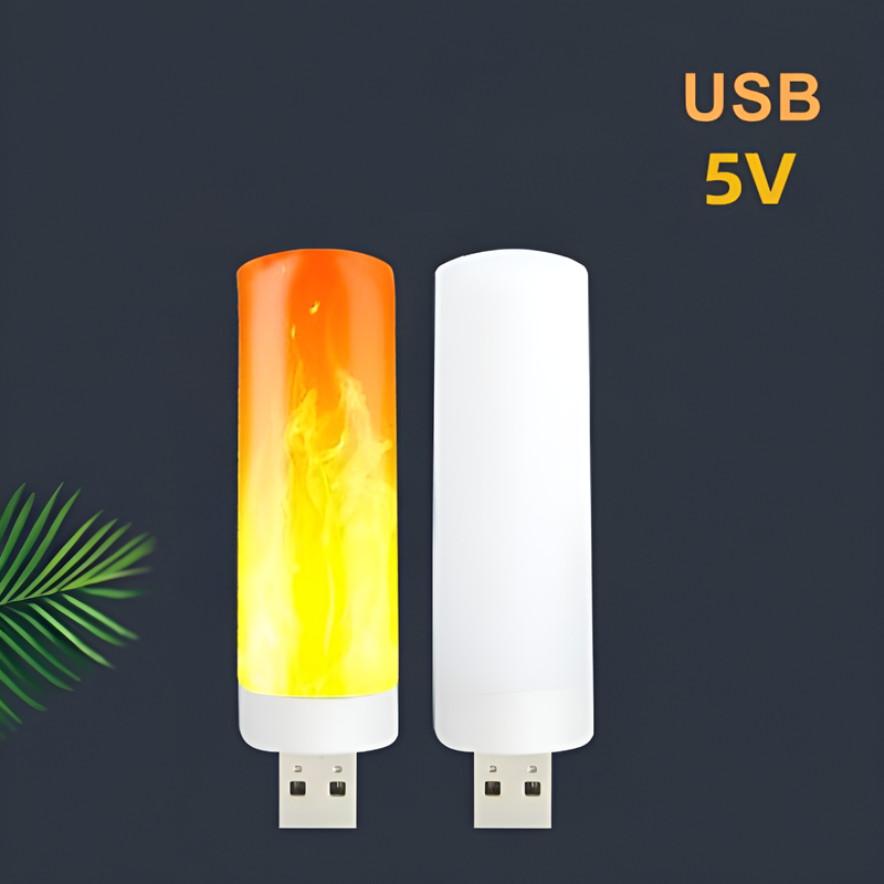 LED-Glühbirne | USB-Flamme, atmosphärisch, langlebig, realistisch, einzigartig, sicher-Luzern Mode