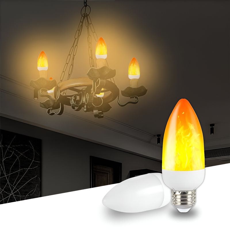 LED-Glühbirne | USB-Flamme, atmosphärisch, langlebig, realistisch, einzigartig, sicher-Luzern Mode