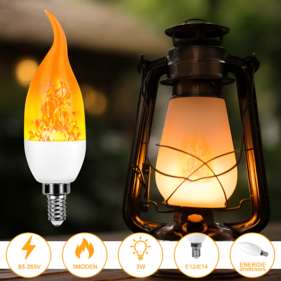 LED-Glühbirne | USB-Flamme, atmosphärisch, langlebig, realistisch, einzigartig, sicher-Luzern Mode