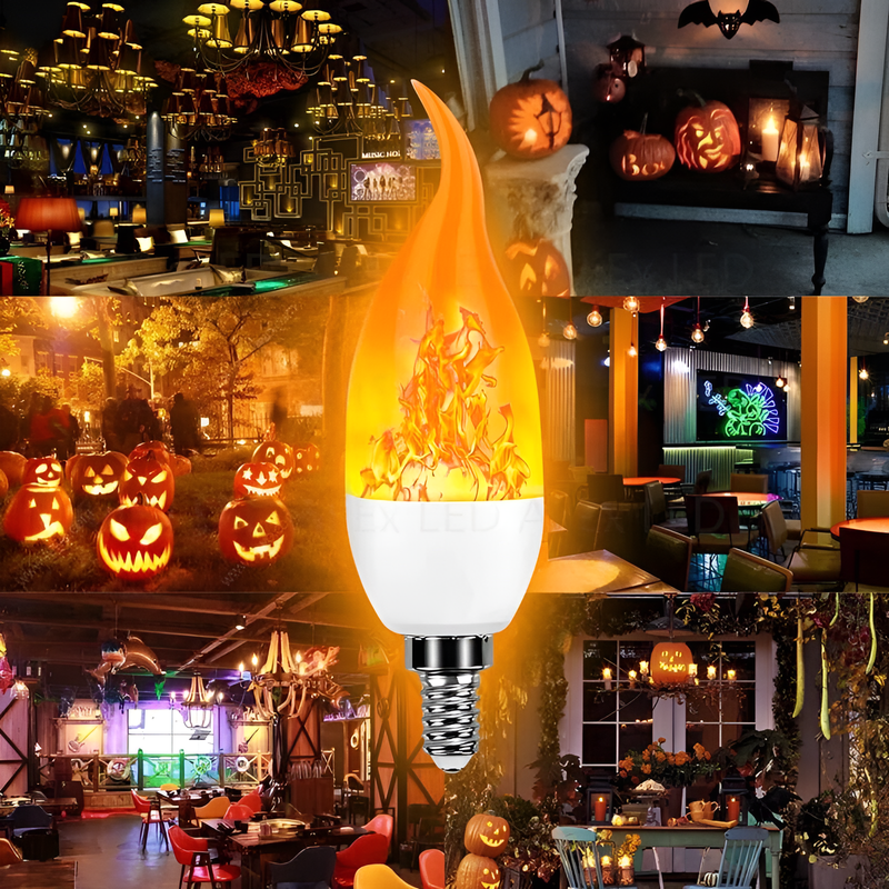 LED-Glühbirne | USB-Flamme, atmosphärisch, langlebig, realistisch, einzigartig, sicher-Luzern Mode