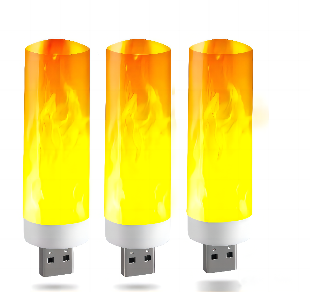 LED-Glühbirne | USB-Flamme, atmosphärisch, langlebig, realistisch, einzigartig, sicher-Luzern Mode