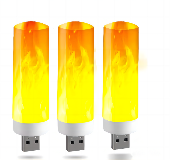 LED-Glühbirne | USB-Flamme, atmosphärisch, langlebig, realistisch, einzigartig, sicher-Luzern Mode