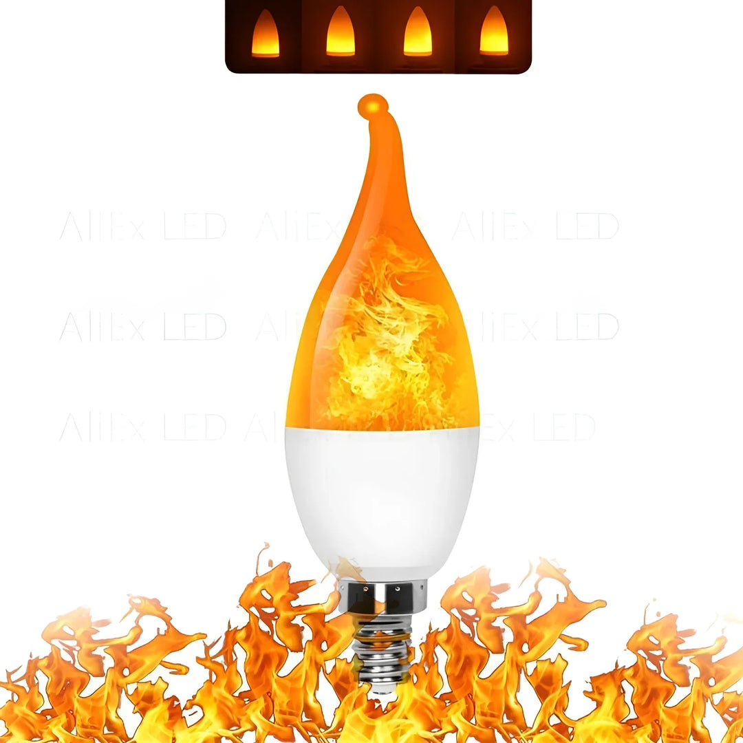 LED-Glühbirne | USB-Flamme, atmosphärisch, langlebig, realistisch, einzigartig, sicher-Luzern Mode