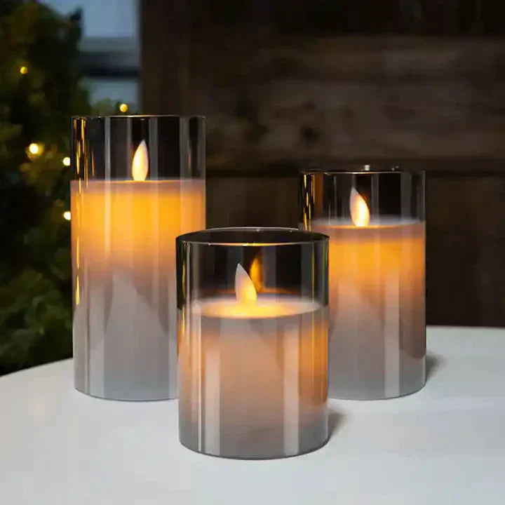 Flammenloses Kerzenset | Sicher Nachhaltig Stimmungsvol Knusprig Wiederverwendbar-Luzern Mode