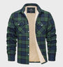 Herren Flanellhemd mit Fleece-Futter und Karomuster-S-Grün-Luzern Mode