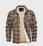 Herren Flanellhemd mit Fleece-Futter und Karomuster-S-Khaki-Luzern Mode