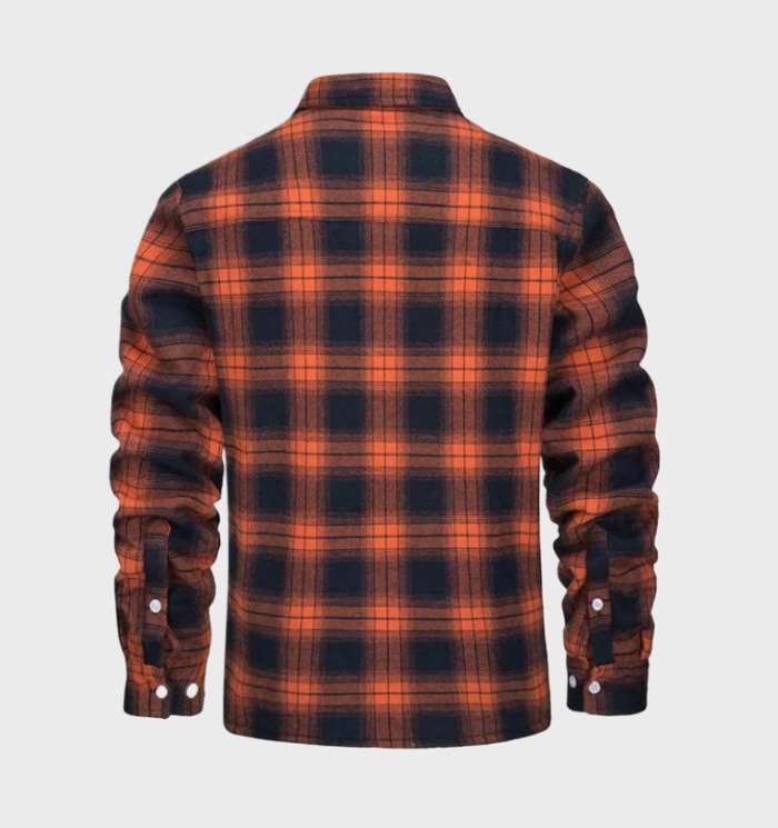 Herren Flanellhemd mit Fleece-Futter und Karomuster-Luzern Mode