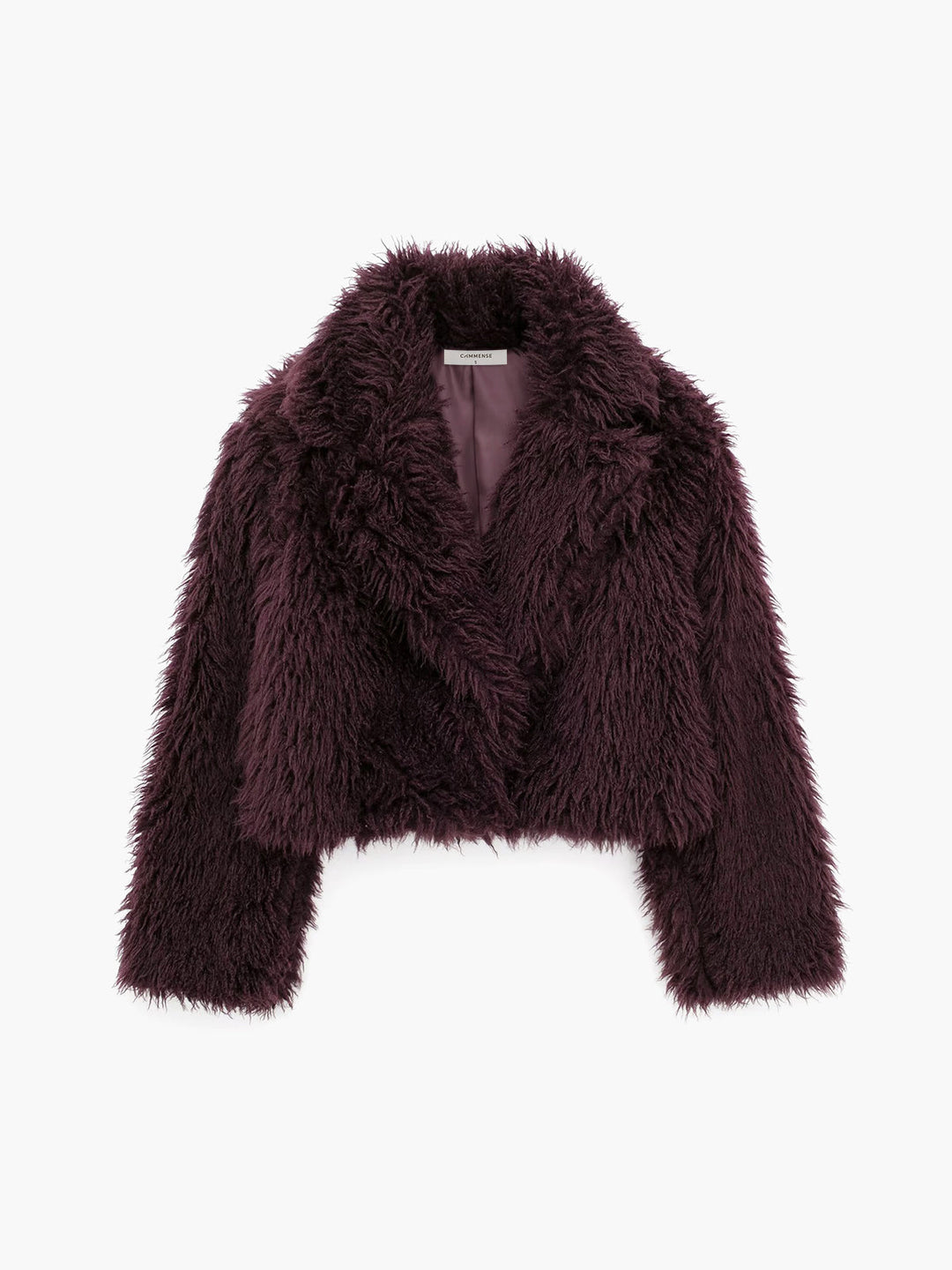 Damen Kunstpelzjacke mit voluminösem Kragen und Stil-Luzern Mode