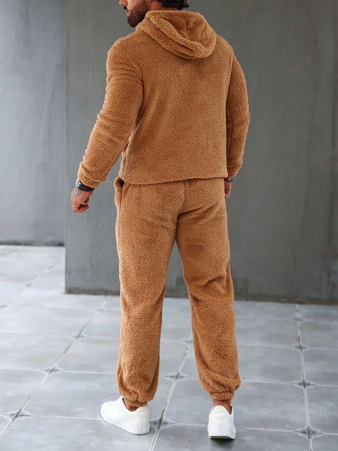 Herren Fleece Jogginganzug mit Kapuze für Freizeit und Sport-Luzern Mode