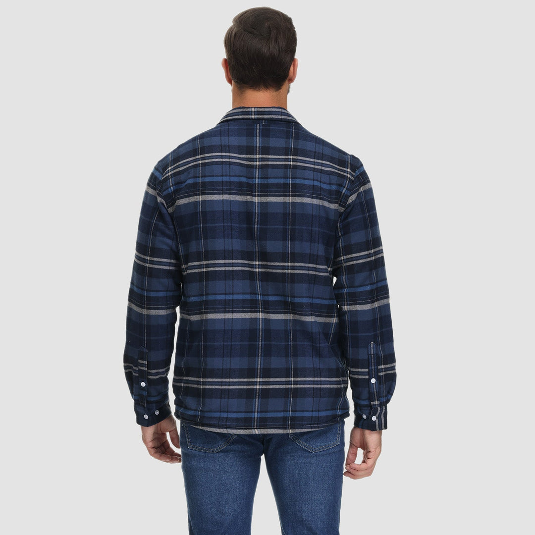 Herren Flanellhemd mit Fleece-Futter und Karomuster-Luzern Mode
