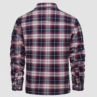 Herren Flanellhemd mit Fleece-Futter und Karomuster-Luzern Mode
