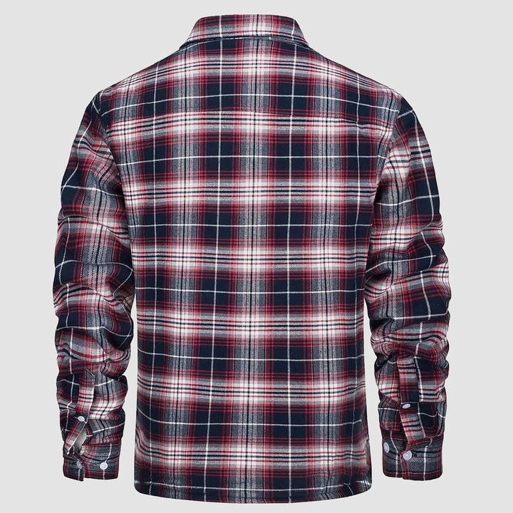 Herren Flanellhemd mit Fleece-Futter und Karomuster-Luzern Mode