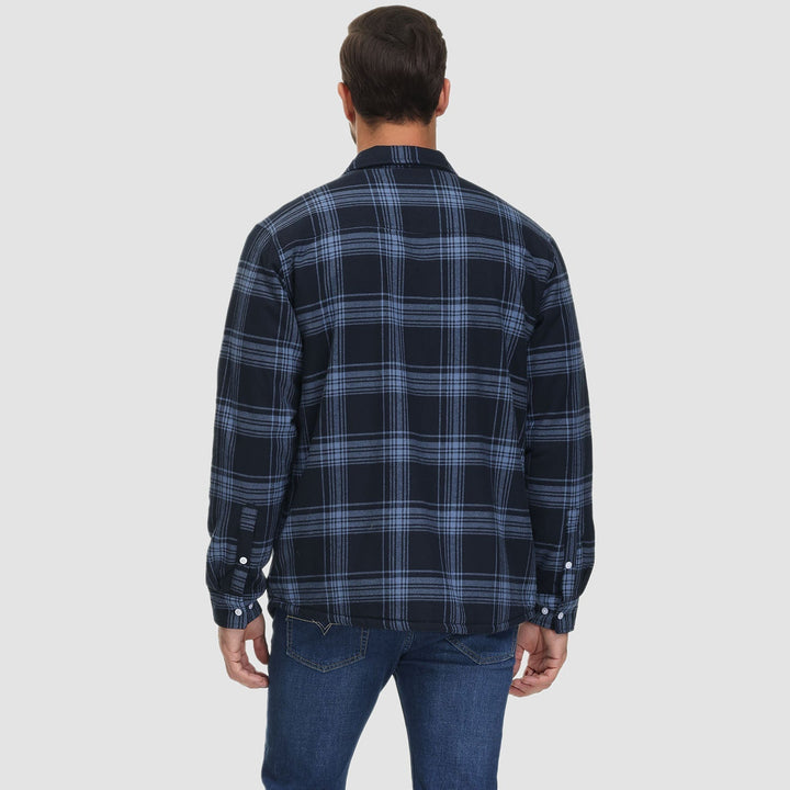 Herren Flanellhemd mit Fleece-Futter und Karomuster-Luzern Mode