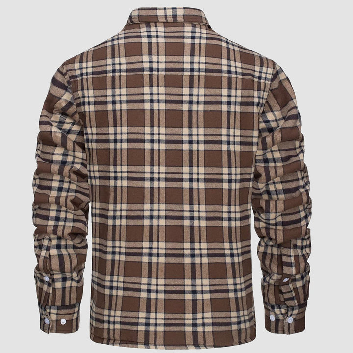 Herren Flanellhemd mit Fleece-Futter und Karomuster-Luzern Mode
