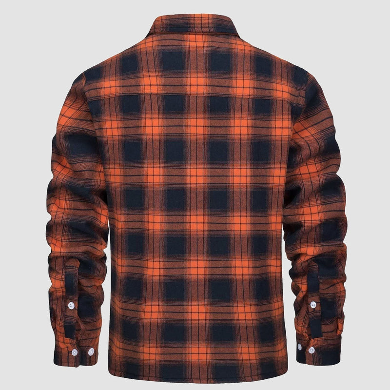 Herren Flanellhemd mit Fleece-Futter und Karomuster-Luzern Mode