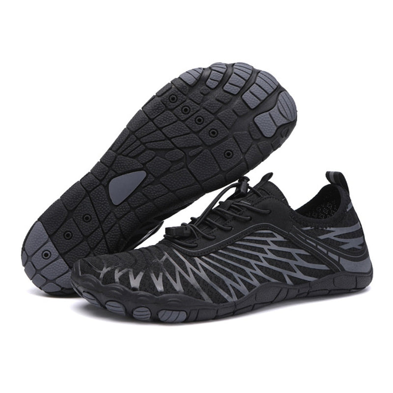 Herren Barfußschuhe für Sport und Outdoor Aktivitäten-Schwarz-36-Luzern Mode