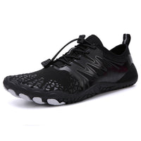 Herren Barfußschuhe für Sport und Outdoor Aktivitäten-Schwarz und Grau-36-Luzern Mode
