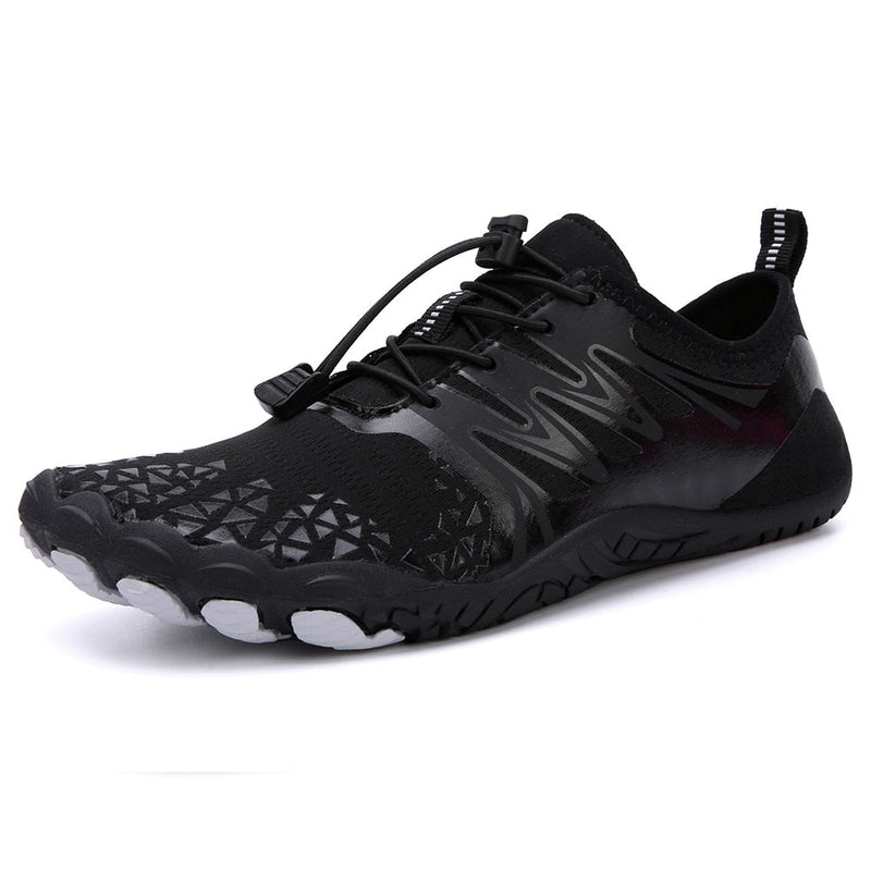 Herren Barfußschuhe für Sport und Outdoor Aktivitäten-Schwarz und Grau-36-Luzern Mode