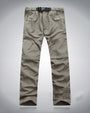 Herren Outdoorhose mit Reißverschlusstaschen und Gürtel-Khaki-S-Luzern Mode