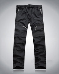 Herren Outdoorhose mit Reißverschlusstaschen und Gürtel-Schwarz-S-Luzern Mode