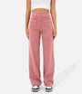 Damen High Waist Hose mit Taschen - Elegante Freizeithose-Rosa-S-Luzern Mode