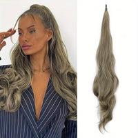 Haarverlängerung Clip-In Zopf Locken Echthaar Extensions-Ash Blonde-Luzern Mode