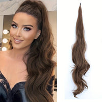 Haarverlängerung Clip-In Zopf Locken Echthaar Extensions-Hollywood Brunette-Luzern Mode