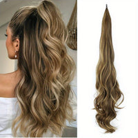 Haarverlängerung Clip-In Zopf Locken Echthaar Extensions-Sunset Blonde-Luzern Mode