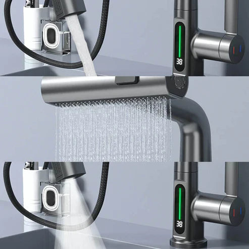 Wasserhahn | Flexibel Display Vielseitig Langlebig 5 Modi Universell-Luzern Mode