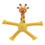 Spielzeug-Giraffe | Flexibel Bunt Langlebig Stretch Saugnapf-Gelb-Ohne Lichter-Luzern Mode
