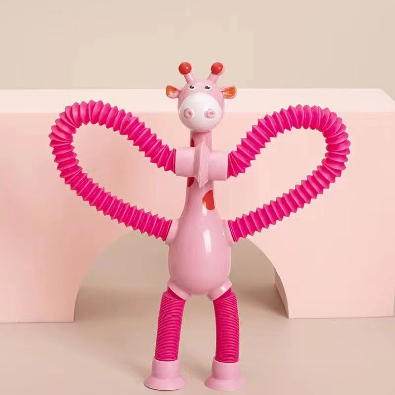 Spielzeug-Giraffe | Flexibel Bunt Langlebig Stretch Saugnapf-Luzern Mode