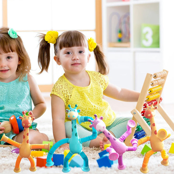 Spielzeug-Giraffe | Flexibel Bunt Langlebig Stretch Saugnapf-Luzern Mode