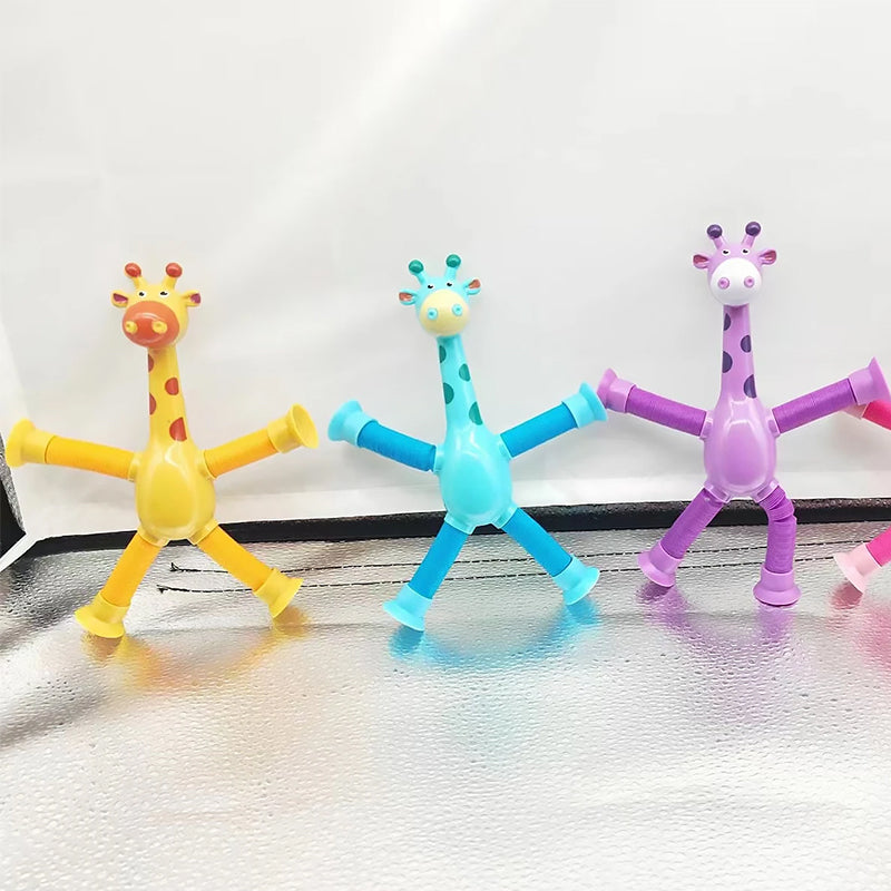 Spielzeug-Giraffe | Flexibel Bunt Langlebig Stretch Saugnapf-Luzern Mode