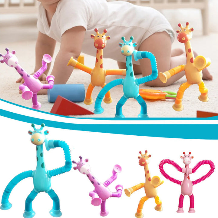 Spielzeug-Giraffe | Flexibel Bunt Langlebig Stretch Saugnapf-Luzern Mode